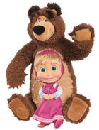 Simba, Masza i Niedźwiedź, zestaw: miś 43 cm, lalka 23 cm
