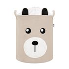 Sipo, kosz na zabawki XL, bawełniany, wodoodporny, zamykany na ściągacz, Beżowy miś