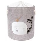 Sipo, kosz na zabawki XXL, wersja premium, zamykany na ściągacz, Wieloryb