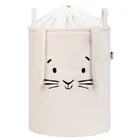 Sipo, Królik, kosz na zabawki XL, premium boucle, zamykany na ściągacz, kremowy