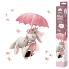 Sipo, naklejki na ścianę do pokoju dziecięcego, Króliczki pod parasolem