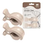 Sipo, zestaw uniwersalnych klipsów do wózka, beżowe, 2 szt.