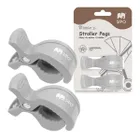 Sipo, zestaw uniwersalnych klipsów do wózka, szare, 2 szt.