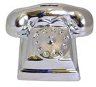 Skarbonka ceramiczna, telefon, srebrny duży, 21-17-16 cm