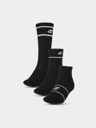 Skarpeki, unisex, czarne, zestaw, 3 szt., 4F