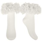 Skarpetki dziewczęce, ecru, Milusie