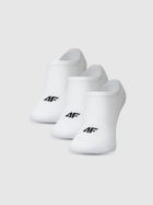 Skarpetki, unisex, stopki, białe, zestaw, 3 szt., 4F