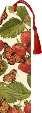 Skona Ting, zakładka do książki ze wstążką, Truskawki i motyle