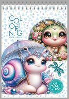 Ślimak i żółw. Kolorowanka z naklejkami