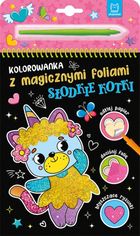 Słodkie kotki. Kolorowanka z magicznymi foliami