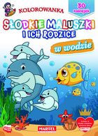 Słodkie maluszki i ich rodzice. W wodzie