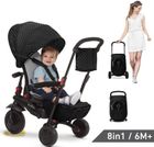 Smart Trike, Folding Trike 700 8w1, składany rowerek z funkcją spacerówki, czarny