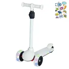 Smiki, hulajnoga 3-kołowa, światła LED, szara