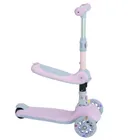 Smiki, hulajnoga 3-kołowa z siedzeniem, różowa