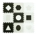 Smiki, kontrastowa mata piankowa, figury, 9 elementów