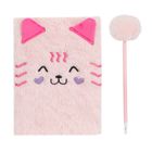 Smiki, Kotek, pluszowy pamiętnik, notes, różowy, 1 szt.