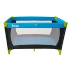 Smiki, łóżeczko turystyczne, turkusowe