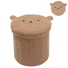 Smiki, Miś, pufa do przechowywania, pluszowa, brązowa