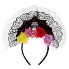 Smiki, opaska, kwiaty z koronką