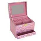 Smiki, Serduszka, szkatułka na biżuterię, różowa