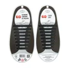 Smiki, slikonowe sznurówki bez wiązania, 8+8, czarne