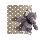 Smiki, Słoń, koc, szary, serca, 75-90 cm