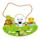 Smiki, Wooden animal boat, drewniana zabawka zręcznościowa