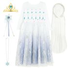 Smiki, Zimowa Księżniczka, sukienka z peruką, strój dla dzieci, 3-4 lata