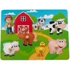 Smily Play, Farma, układanka drewniana z uchwytami
