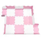 Smily Play, mata piankowa, różowo-biała, 9 elementów z rantami