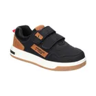 Sneakersy chłopięce, czarne, skórzana wkładka, American Club
