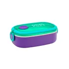 Śniadaniówka Aqua Pure ze sztućcami - mint/lavender