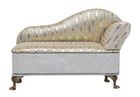 Sofa szkatułka na biżuterię, jasno-szara, 23-9-16 cm