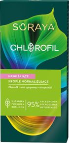 Soraya, Chlorofil, nawilżające krople normalizujące do młodej cery, 30 ml
