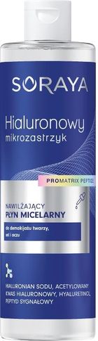 Soraya, hialuronowy mikrozastrzyk nawilżający płyn micelarny, 400 ml