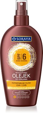 Soraya, olejek do opalania, spray wodoodporny, SPF 6, niska ochrona, 150 ml
