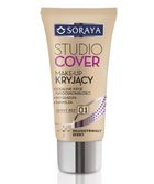 Soraya, Studio Cover Make-up, kryjący, 01, jasny beż, 30 ml