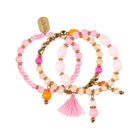 Souza! Dottie, bransoletki z koralików, różowe, 3 szt.