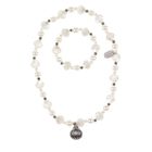 Souza! Famke, zestaw naszyjnik i bransoletka, muszelki, białe