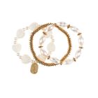 Souza! Liz, bransoletki, złoto-perłowe, 3 szt.