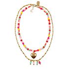 Souza! Syta, podwójny naszyjnik, łańcuszek i grube koraliki z zawieszką