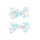 Souza! Tiki, klipsy do włosów, kokarda, biała, 2 szt.