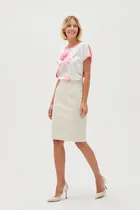 Spódnica damska, beżowa, Moodo