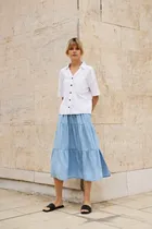 Spódnica damska, niebieska, Moodo