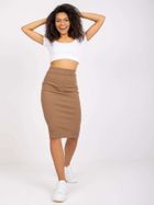 Spódnica damska, ołówkowa, beżowa, Rue Paris