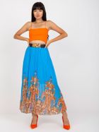 Spódnica damska, plisowana, niebieska, Italy Moda