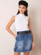 Spódnica jeansowa damska, niebieska, Factory Price