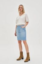 Spódnica jeansowa damska, niebieska, Moodo