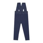 Spodnie chłopięce na szelkach, granatowe, Nicol