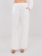 Spodnie damskie, ecru, Italy Moda